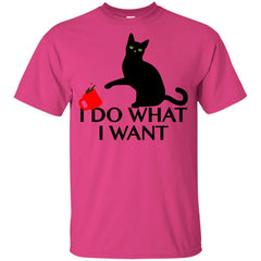 Womens I Do What I Want Sassy Black Cat Coffee Women's T-shirt LTD Apparel - Ricetee
