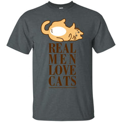 Real Men Love Cat Tshirt Funny Apparel - Ricetee