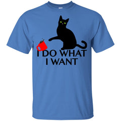 Womens I Do What I Want Sassy Black Cat Coffee Women's T-shirt LTD Apparel - Ricetee
