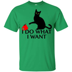 Womens I Do What I Want Sassy Black Cat Coffee Women's T-shirt LTD Apparel - Ricetee
