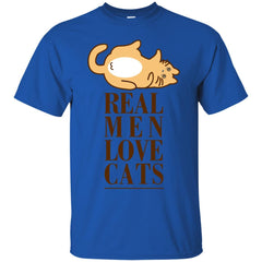 Real Men Love Cat Tshirt Funny Apparel - Ricetee