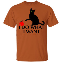 Womens I Do What I Want Sassy Black Cat Coffee Women's T-shirt LTD Apparel - Ricetee