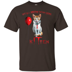 We All MEOW Down Here Clown Cat Kitten T-Shirt LTD Apparel - Ricetee
