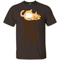 Real Men Love Cat Tshirt Funny Apparel - Ricetee