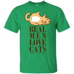 Real Men Love Cat Tshirt Funny Apparel - Ricetee