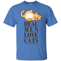 Real Men Love Cat Tshirt Funny Apparel - Ricetee