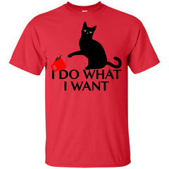 Womens I Do What I Want Sassy Black Cat Coffee Women's T-shirt LTD Apparel - Ricetee