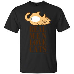 Real Men Love Cat Tshirt Funny Apparel - Ricetee