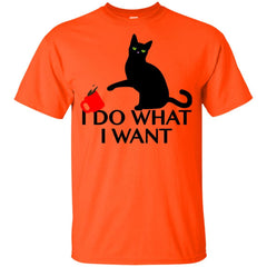 Womens I Do What I Want Sassy Black Cat Coffee Women's T-shirt LTD Apparel - Ricetee