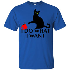 Womens I Do What I Want Sassy Black Cat Coffee Women's T-shirt LTD Apparel - Ricetee