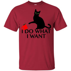 Womens I Do What I Want Sassy Black Cat Coffee Women's T-shirt LTD Apparel - Ricetee
