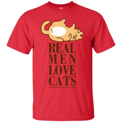 Real Men Love Cat Tshirt Funny Apparel - Ricetee